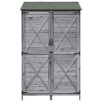 vidaXL Abri de jardin Gris 106 x 56 x 176 5 cm Bois d'ingénierie