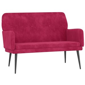 vidaXL Banc Rouge bordeaux 108x79x79 cm Velours