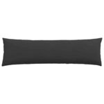 vidaXL Coussins de canapé 2 Pièces Noir 145 x 40 cm tissu
