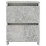 vidaXL Table de chevet Gris béton 30x30x40 cm Bois d’ingénierie