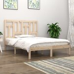 vidaXL Cadre de lit bois massif 135x190 cm double