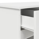 Bureau vidaXL Blanc 140x49x76 cm en bois d'ingénierie