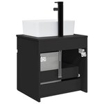 vidaXL Meuble de lavabo mural Noir 49 x 41 x 63 cm Bois d'ingénierie