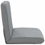 vidaXL Fauteuil de sol ajustable Gris clair Tissu