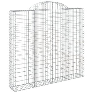 vidaXL Panier de gabions arqué 200x30x180/200 cm Fer galvanisé