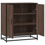 vidaXL Buffet chêne marron 68x35x76 cm bois d'ingénierie et métal