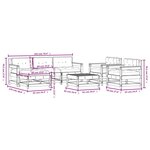 vidaXL Salon de jardin 7 Pièces avec coussins bois massif