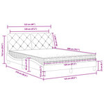 vidaXL Lit avec matelas bleu 120x200 cm velours