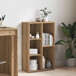 vidaXL Bibliothèque chêne artisanal 50x25x80 cm bois d'ingénierie