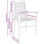 vidaXL Chaise de salle à manger 4 Pièces Marron 62 x 55 x 94 cm