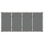 vidaXL Table de jardin avec dessus en verre blanc résine tressée