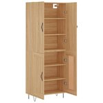 vidaXL Buffet haut Chêne sonoma 69 5x34x180 cm Bois d'ingénierie