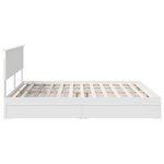 vidaXL Lit de Rangement Blanc 180 x 200 cm Bois d'ingénierie