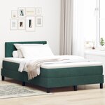 Lit Box Spring vidaXL avec Matelas Vert Foncé Petit Double Velours