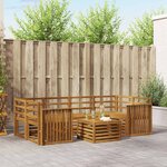 vidaXL Ensemble de canapés d'extérieur 7 pc Naturel
