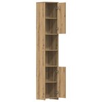vidaXL Armoire de salle de bain chêne artisanal 30x30x183 5 cm