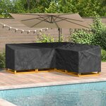 vidaXL Housse pour meubles Noir 235 x 235 x 85 cm Tissu Oxford 600D