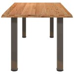vidaXL Table à manger marron clair bois de chêne massif rectangulaire
