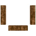vidaXL Ensemble meuble TV 6 Pièces Chêne fumé Bois d'ingénierie