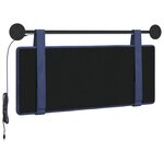 vidaXL Tête de lit suspendue Avec lumière LED Bleu police Velours