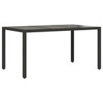 vidaXL Ensemble à manger de jardin coussins 5Pièces Noir Résine tressée