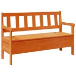 vidaXL Banc extérieur Marron 119 x 76 x 44cm Bois massif en pin