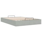 vidaXL Cadre de lit ottoman sans matelas gris clair 140x200 cm velours