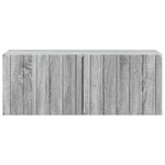 vidaXL Meuble TV mural Sonoma gris 78 5 x 31 x 30 cm Bois d'ingénierie