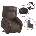 vidaXL Fauteuil inclinable marron similicuir