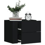 vidaXL Tables de chevet murales 2 Pièces noir 45x30x35 cm