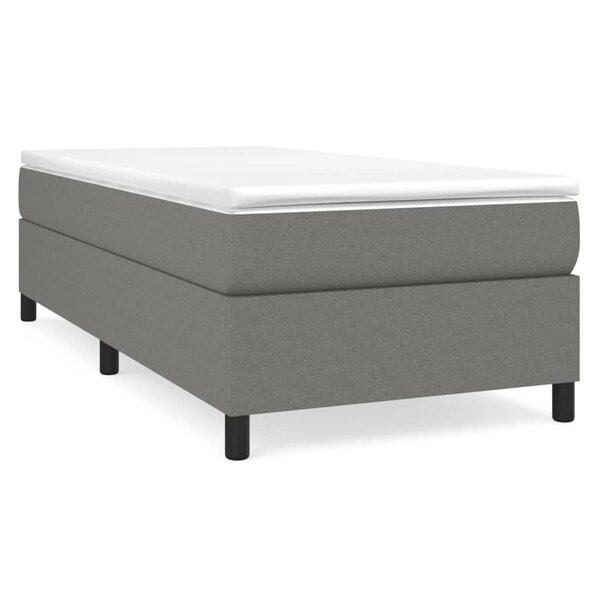 vidaXL Cadre de lit gris foncé 100x200 cm tissu