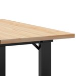 vidaXL Table basse cadre en O 60x60x40 cm bois de pin massif et fonte