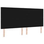 vidaXL Tête de lit LED noire 100 cm en tissu