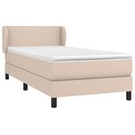 vidaXL Sommier à lattes de lit avec matelas Cappuccino 100x200 cm