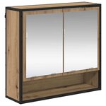 vidaXL Armoire Miroir de Salle de Bain chêne artisanal 65 x 20 x 60 cm