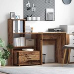 vidaXL Bureau Bois ancien 131 5 x 50 x 106 5 cm Bois d'ingénierie