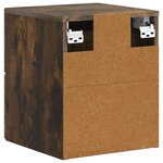 vidaXL Cabinet de chevet mural 2 pc Chêne fumé 34 5 x 33 x 40 cm