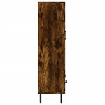 vidaXL Buffet haut chêne fumé 69 5x31x115 cm bois d'ingénierie