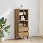 vidaXL Haut Armoire Chêne artisanal 40 x 36 x 110 cm Bois d'ingénierie