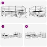 vidaXL Ensemble de canapés d'extérieur 6 pc Blanc Bois d'Acacia Massif