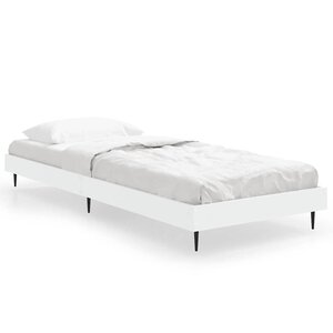 vidaXL Cadre de lit sans matelas blanc 75x190 cm bois d'ingénierie
