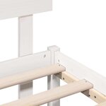 vidaXL Cadre de lit Blanc 140 x 190 cm Bois de pin massif