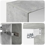 vidaXL Armoire Miroir de Salle de Bain Gris béton 60 x 14.5 x 70 cm