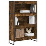 vidaXL Bibliothèque Chêne Fumé 80 x 30 x 155 cm Bois d'ingénierie
