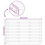 vidaXL Tapis de bain Uni Marron 100 x 53 cm bois