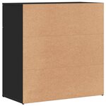 vidaXL Buffets 2 Pièces noir 79x38x80 cm bois d'ingénierie