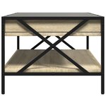 vidaXL Table basse avec LED infini chêne sonoma 90x50x38 cm