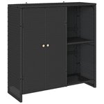 vidaXL Armoire de rangement Noir 100x36x102 cm Rotin