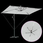 vidaXL Parasol banane à mât déporté Couleur sable 294 x 200 x 254 cm