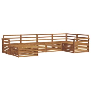 vidaXL Ensemble de canapés d'extérieur 6 pc Naturel